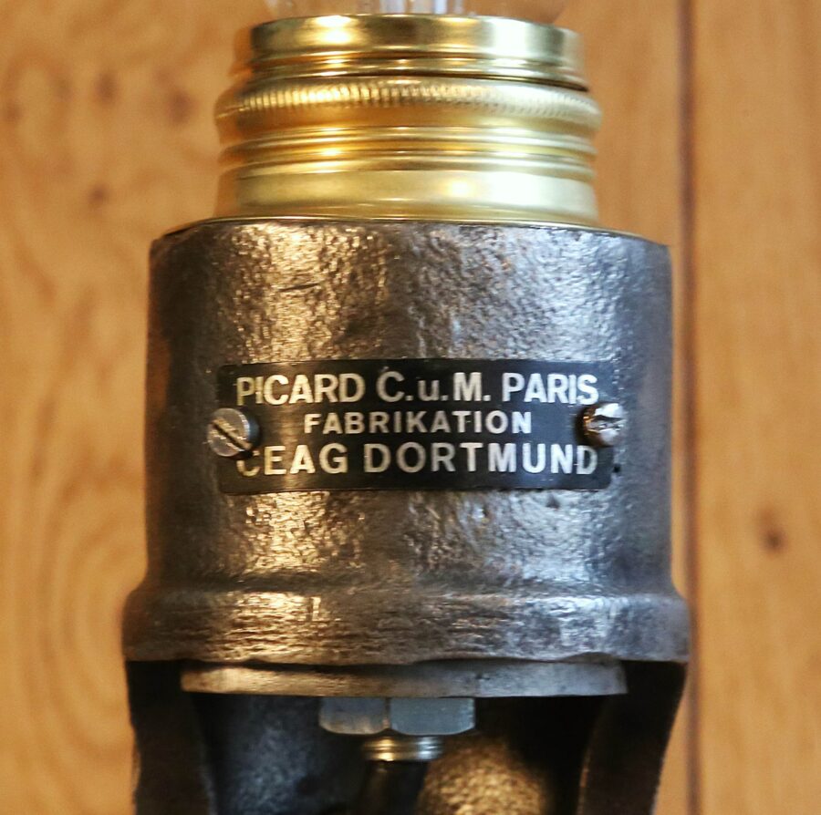 Lampe récup ancien outil d'atelier industriel – Image 4