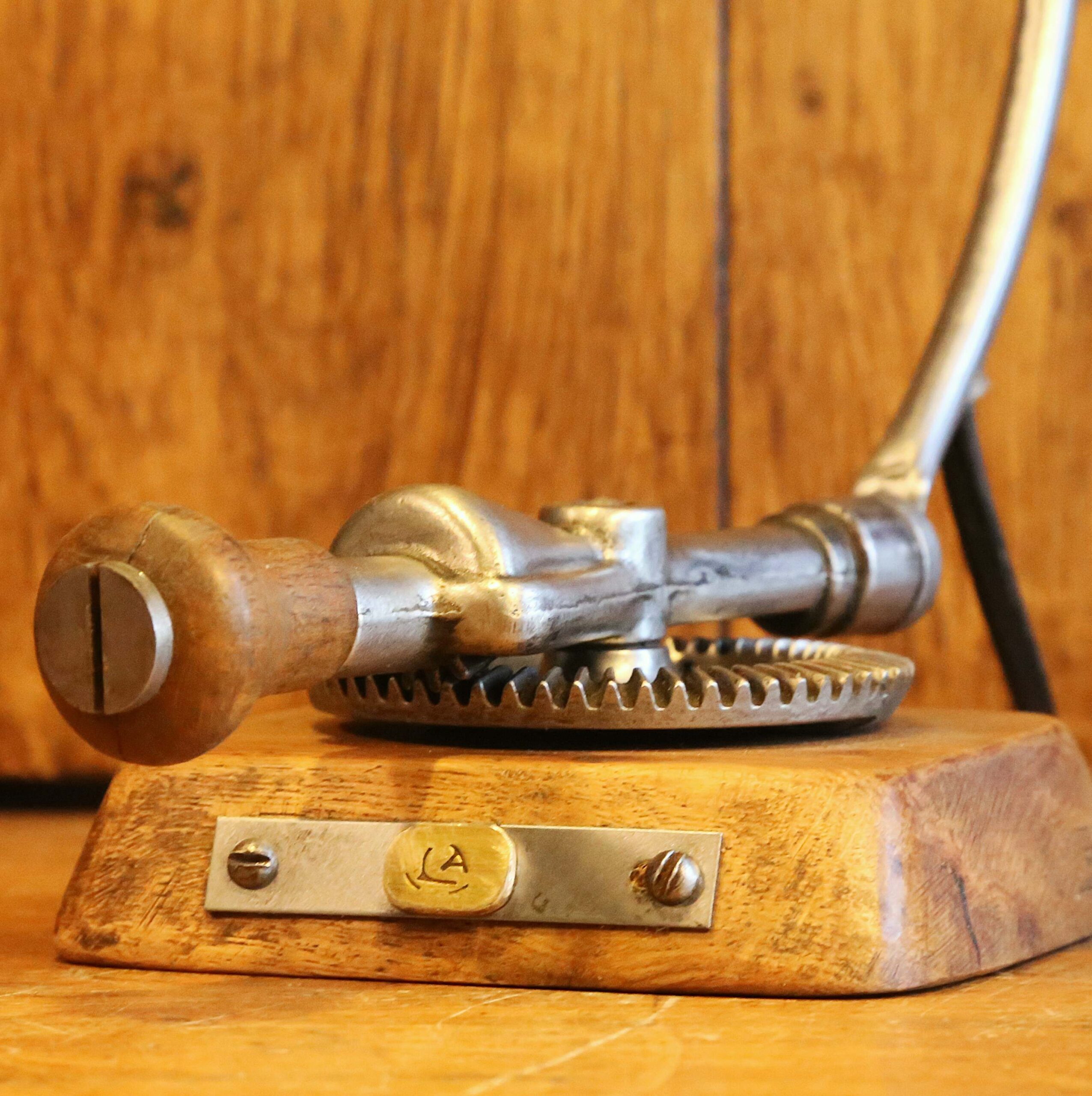 Lampe récup articulée métal phare de vélo vintage – Image 6