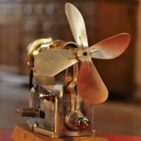 Lampe récup originale locomotive à hélice – Image 3