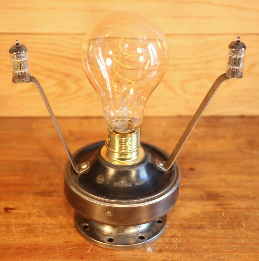 Lampe récup métal déco industrielle – Image 8