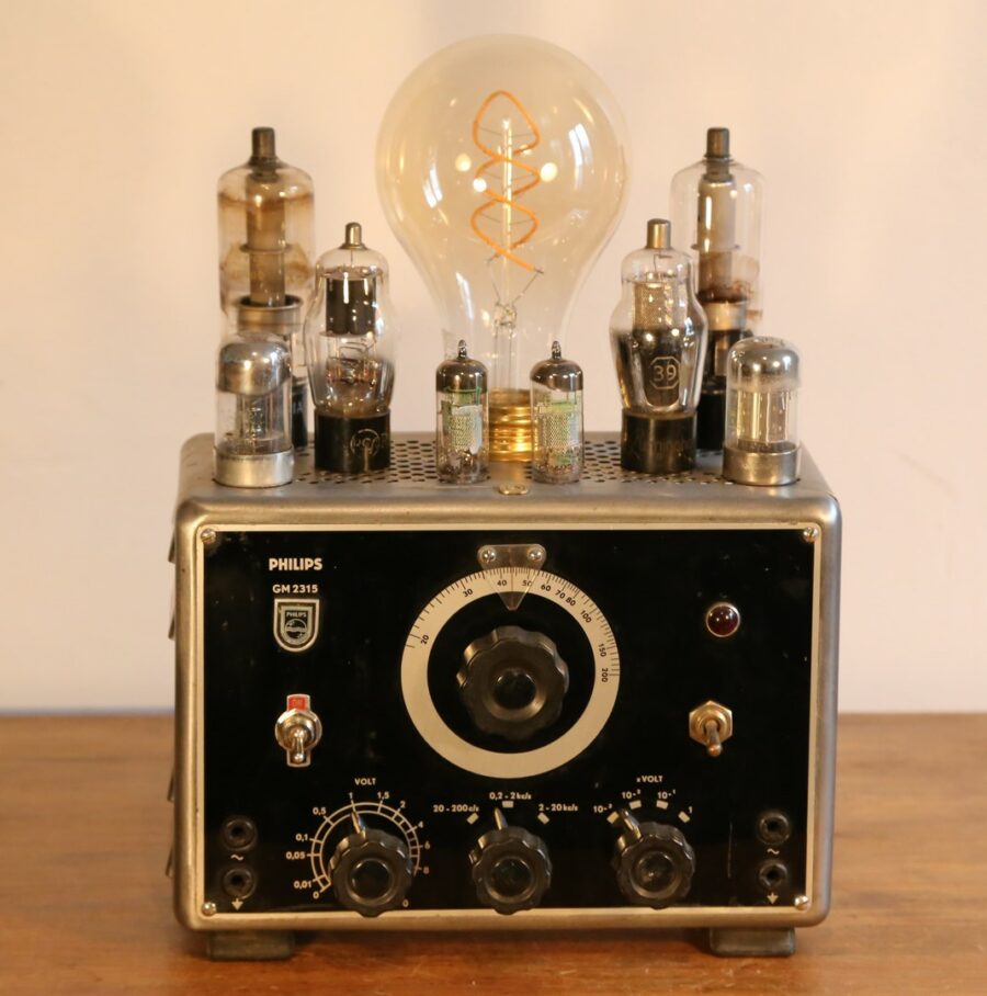 Lampe Steampunk générateur radio Philips