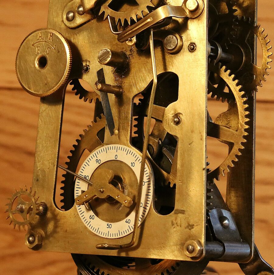 Lampe Steampunk mécanismes d'horlogerie sous globe – Image 5