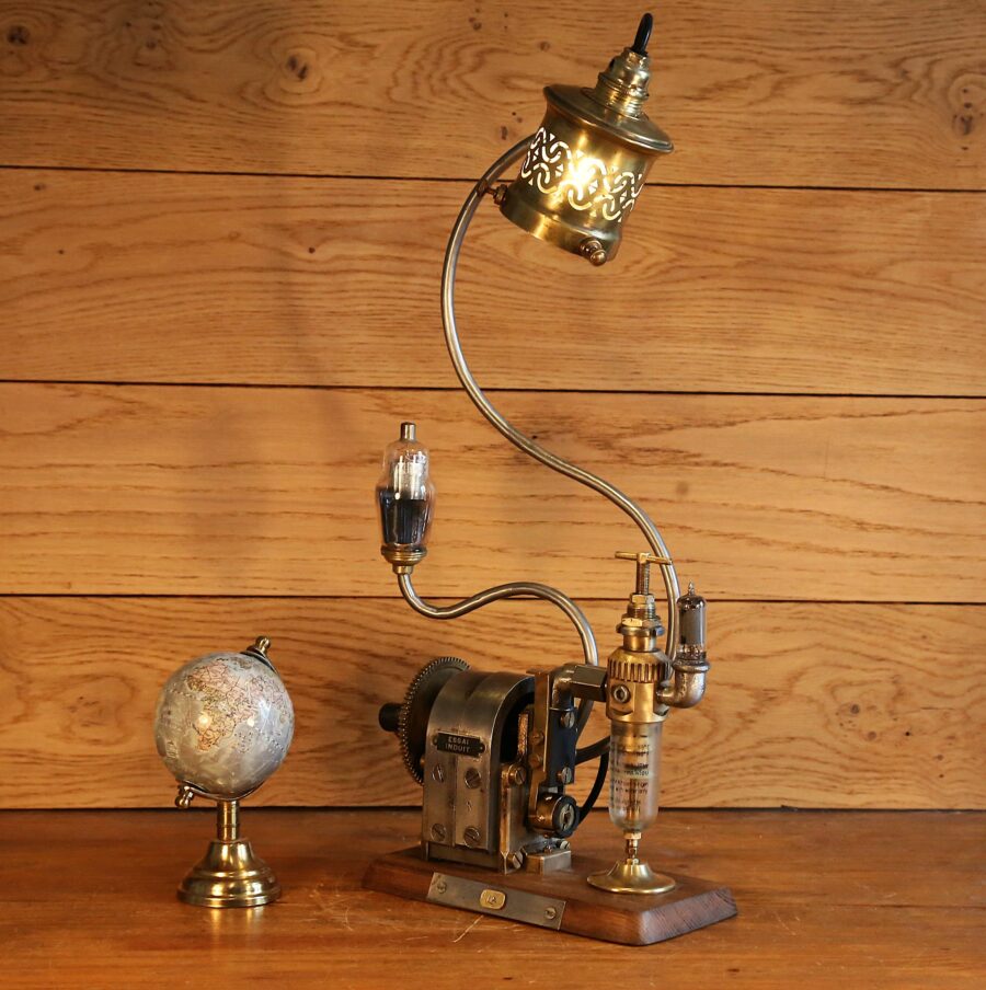 Lampe Steampunk originale vintage – Image 5