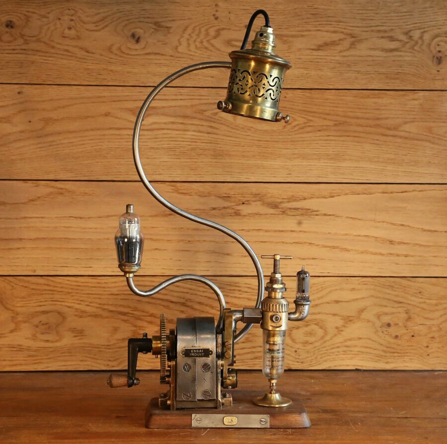 Lampe Steampunk originale vintage – Image 11