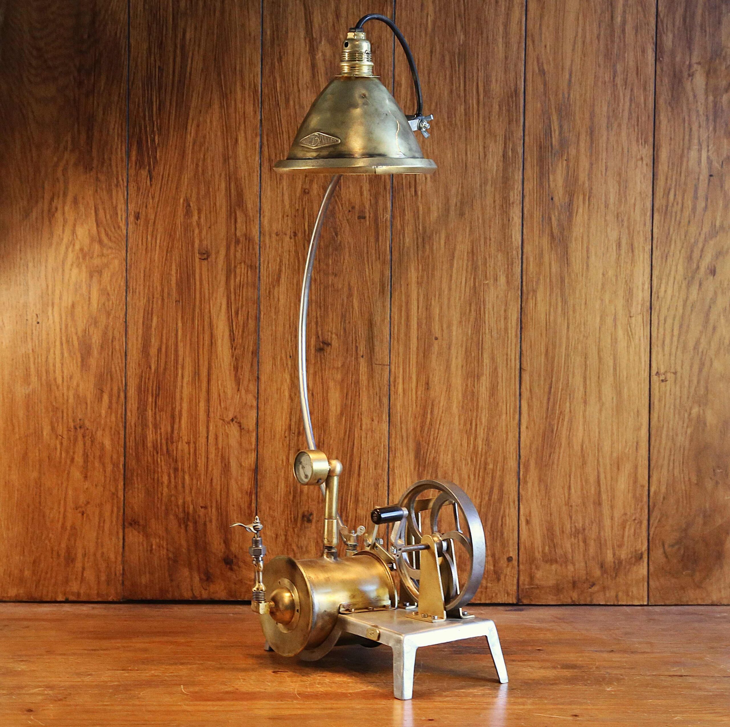 Lampe Steampunk unique machine à vapeur – Image 10