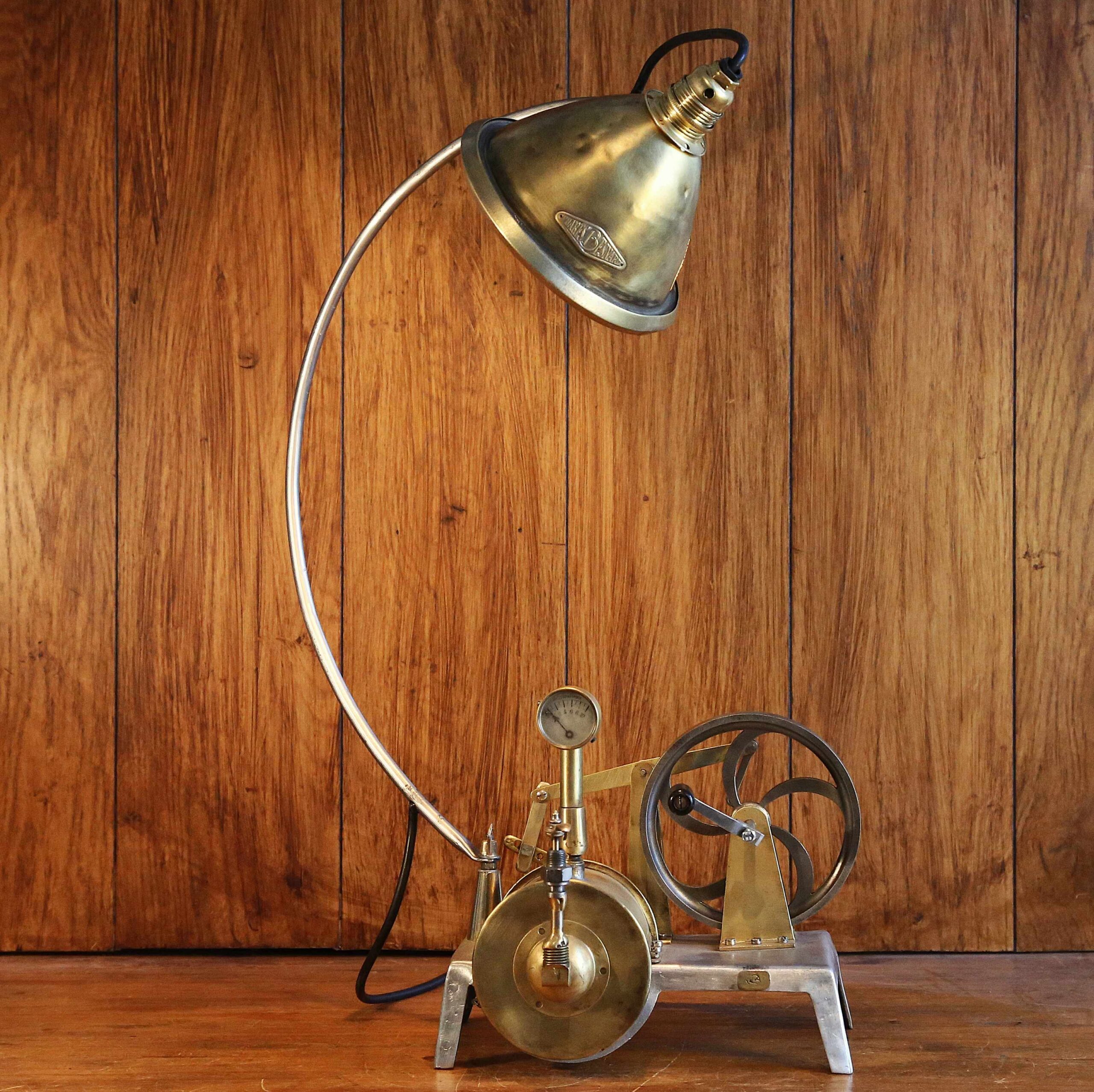 Lampe Steampunk unique machine à vapeur – Image 11