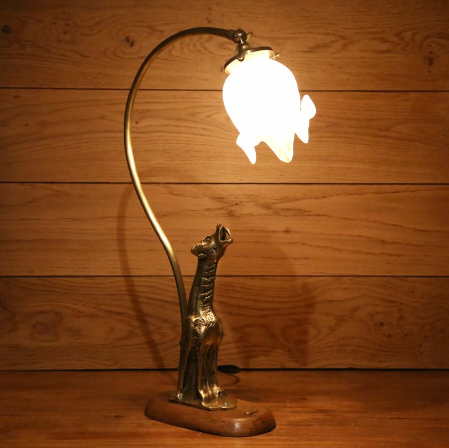 Lampe style Art Nouveau statue bronze
