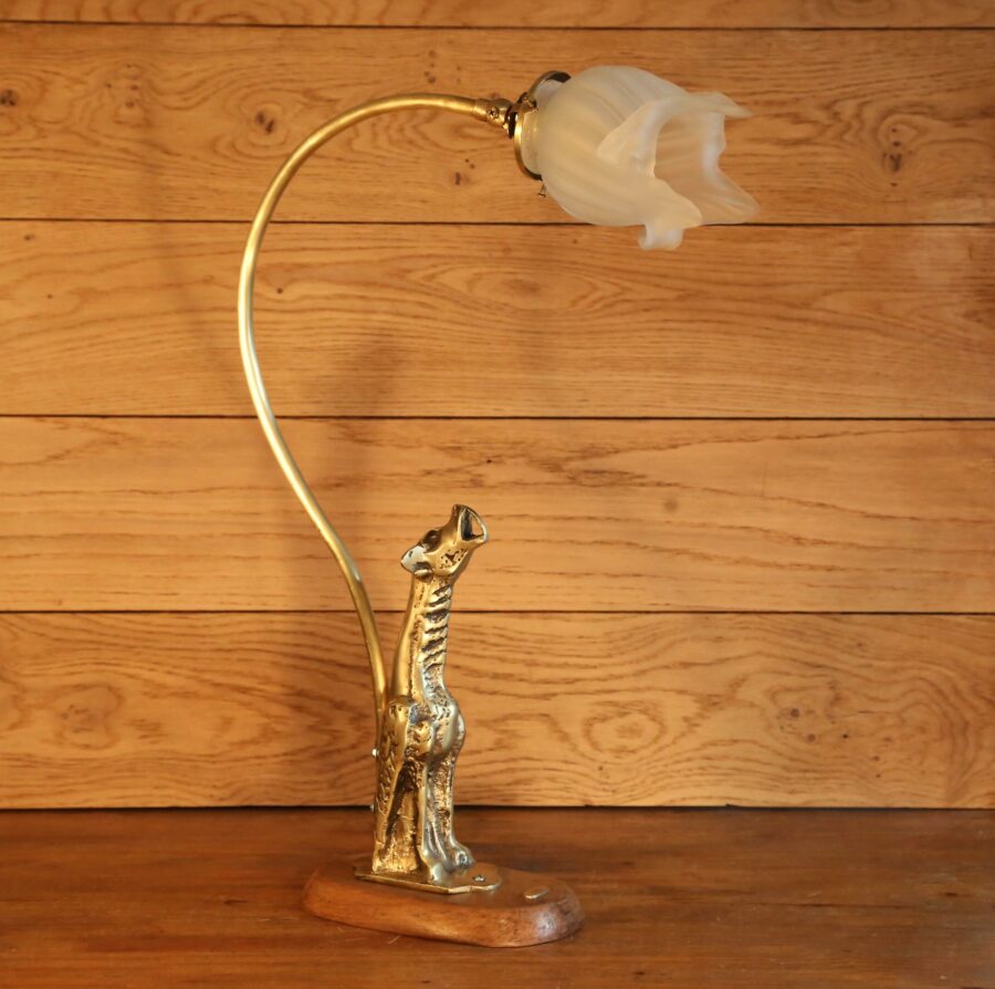 Lampe style Art Nouveau statue bronze – Image 12