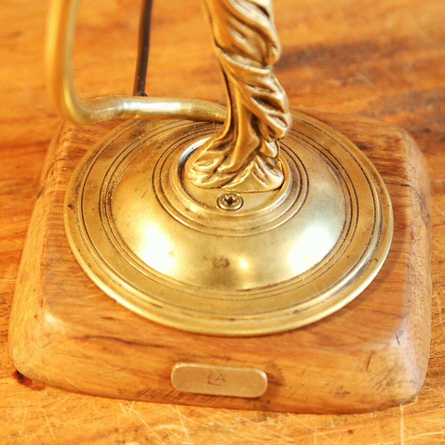 Lampe style Art Nouveau statue bronze – Image 4