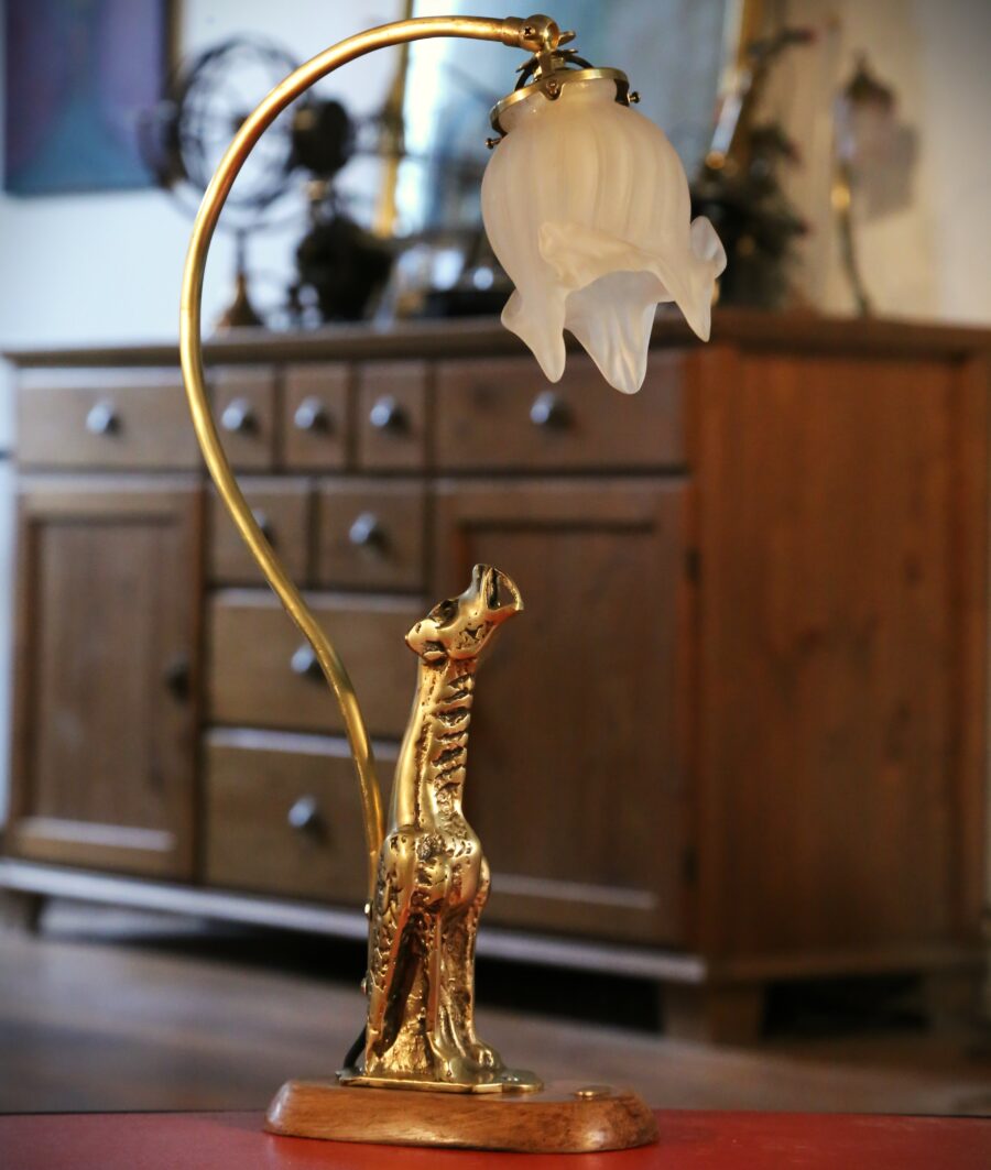 Lampe style Art Nouveau statue bronze