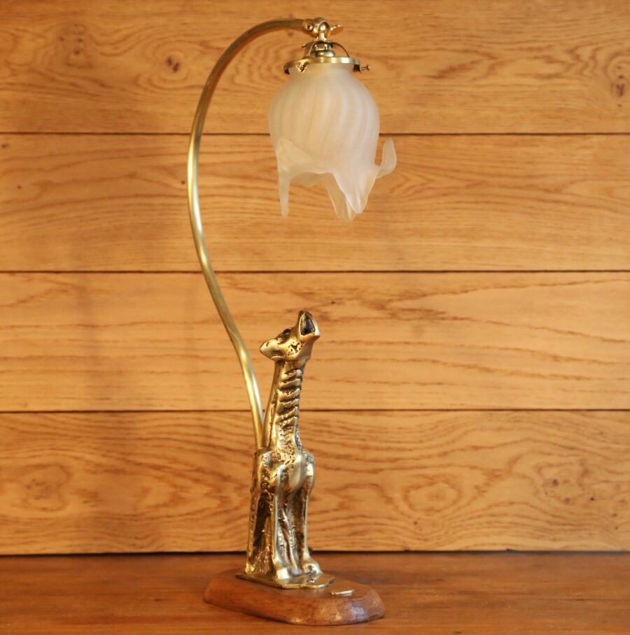 Lampe style Art Nouveau statue bronze – Image 5