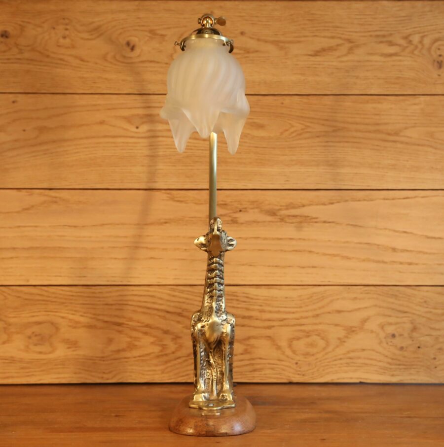 Lampe style Art Nouveau statue bronze – Image 7