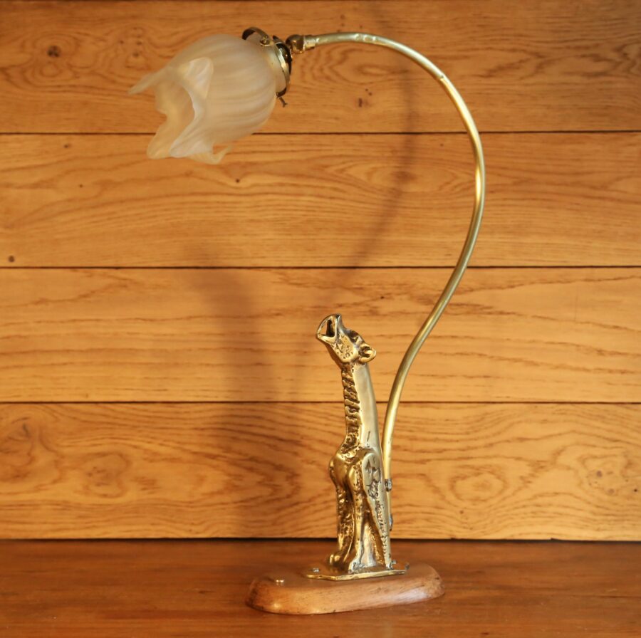 Lampe style Art Nouveau statue bronze – Image 8