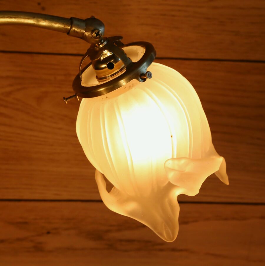 Lampe style Art Nouveau statue bronze – Image 6