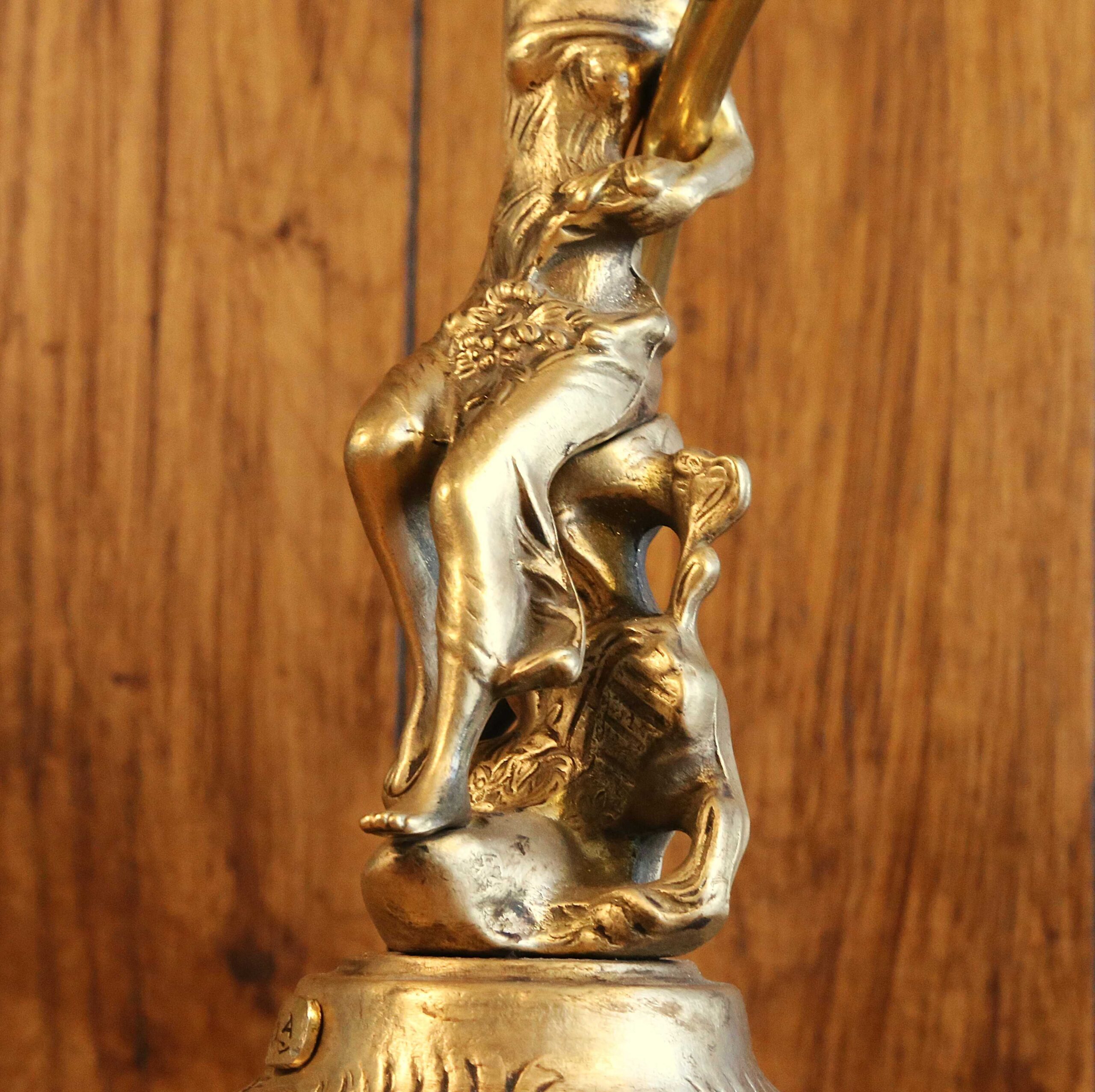 Lampe style Art Nouveau statue en bronze – Image 8