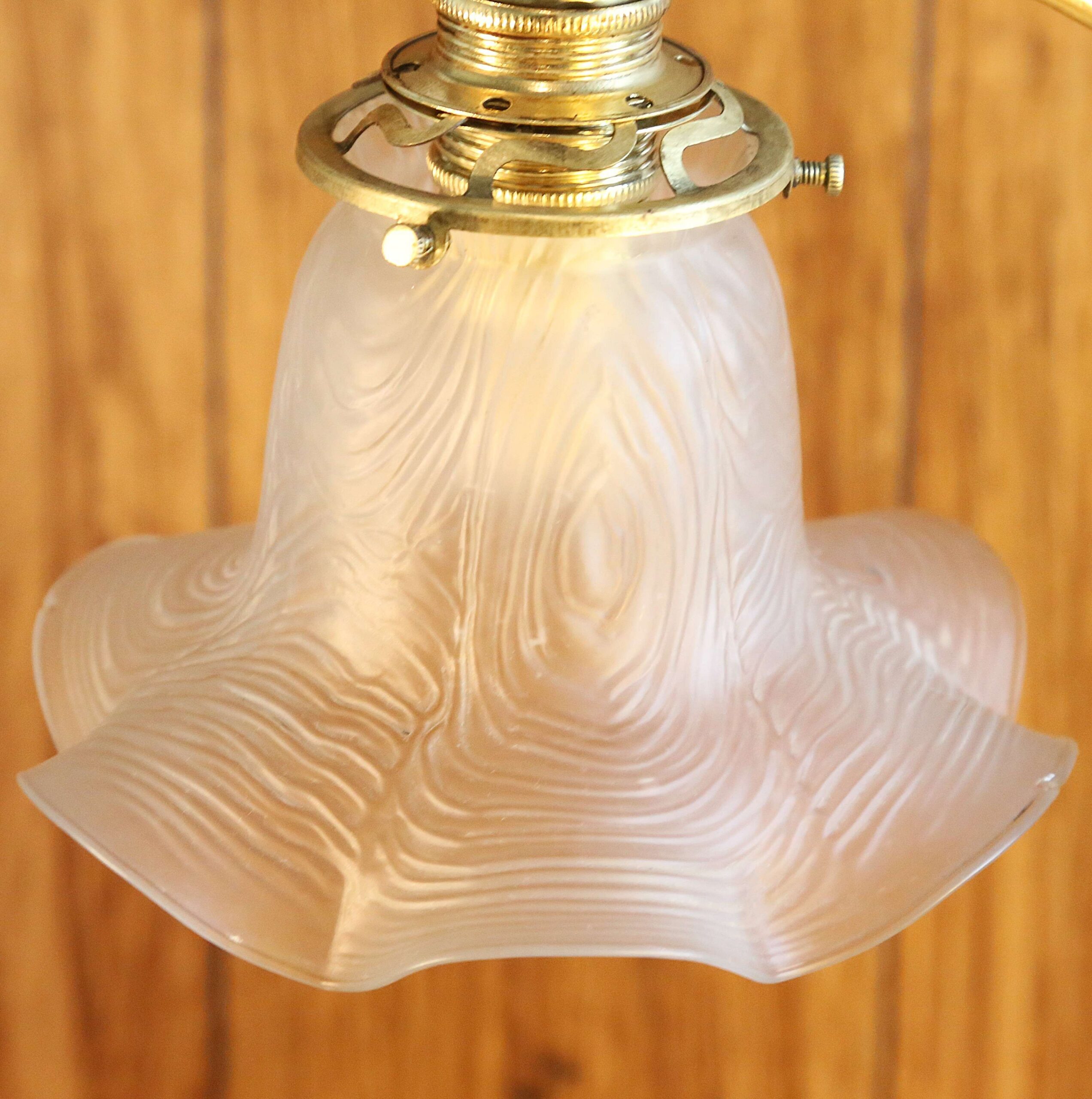 Lampe style Art Nouveau statue en bronze – Image 9