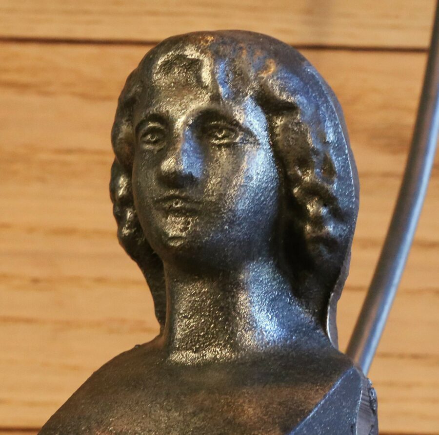 Lampe style Art Nouveau statue métal – Image 6