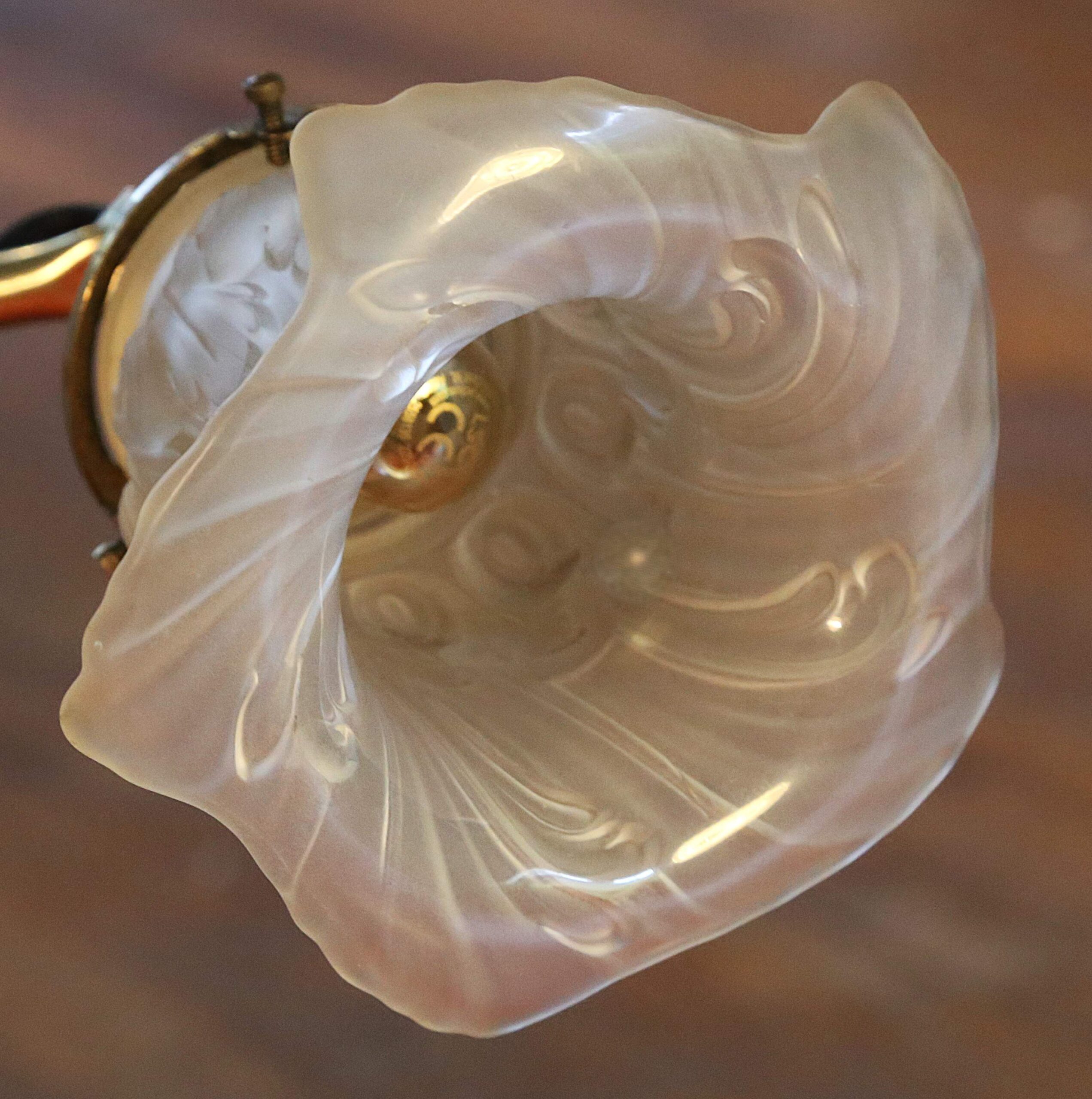 Lampe sur pied Art Déco laiton tulipe fleur – Image 8