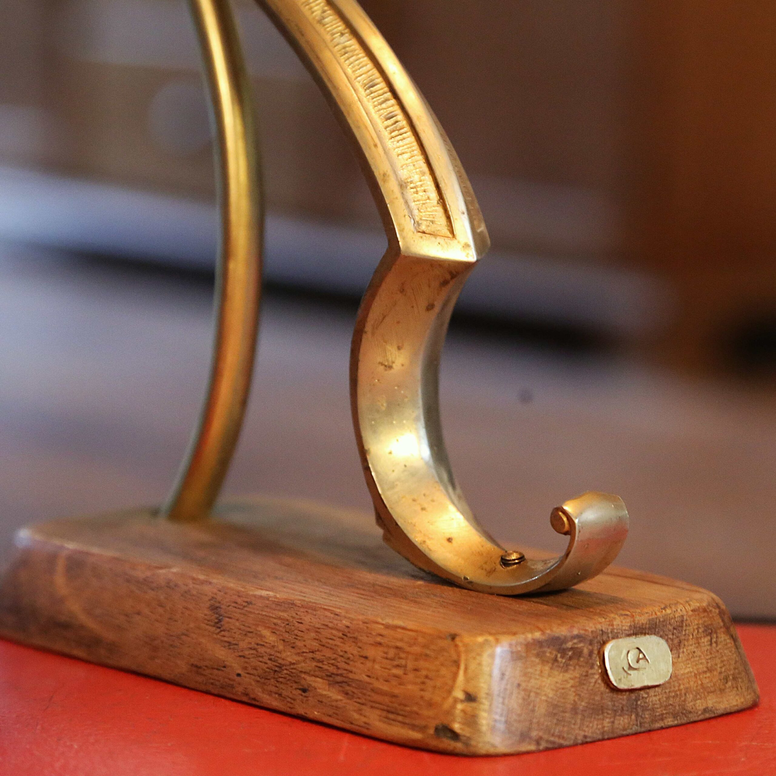 Lampe sur pied Art Déco laiton tulipe fleur – Image 7