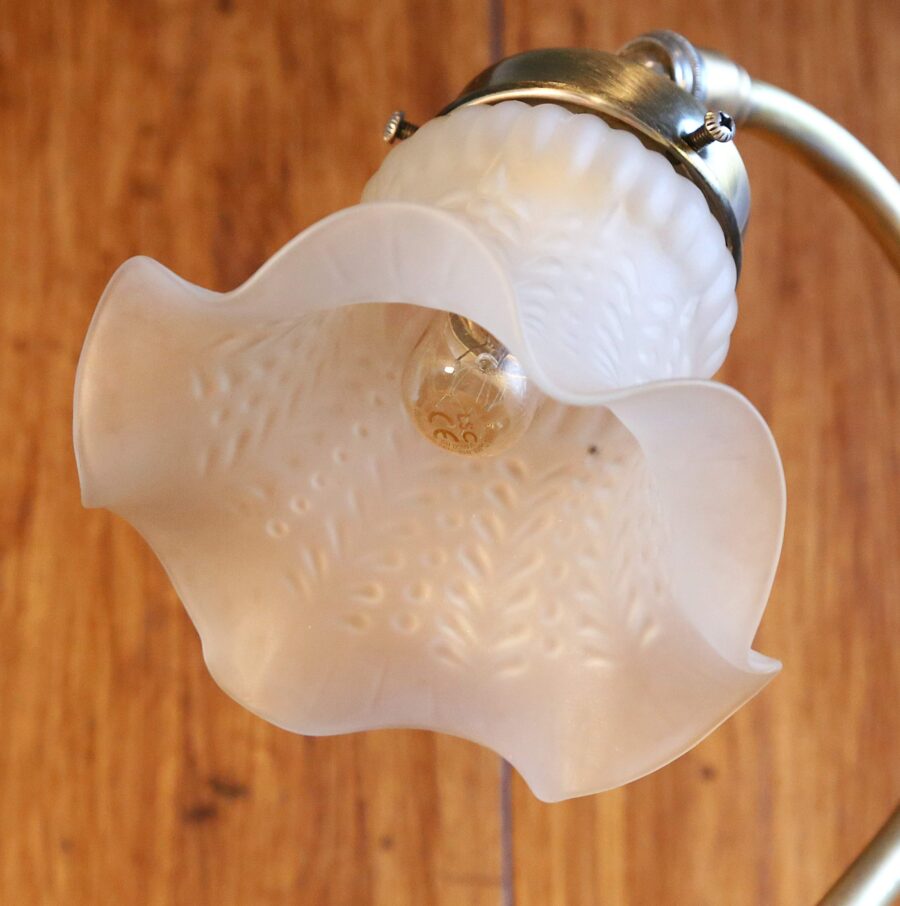 Lampe unique Art Déco laiton tulipe fleur – Image 8