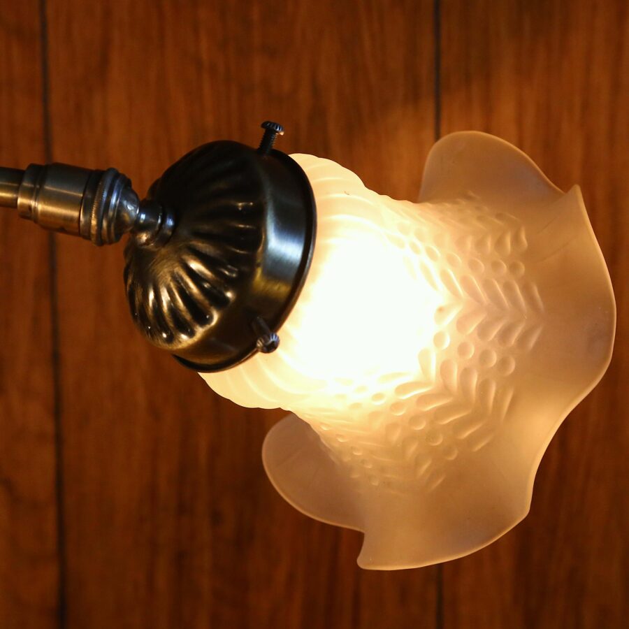 Lampe unique Art Déco laiton tulipe fleur – Image 6