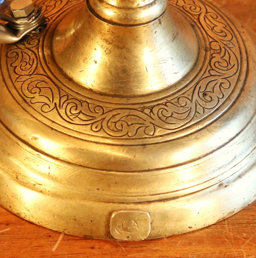 Lampe unique Art Nouveau globe terrestre – Image 6