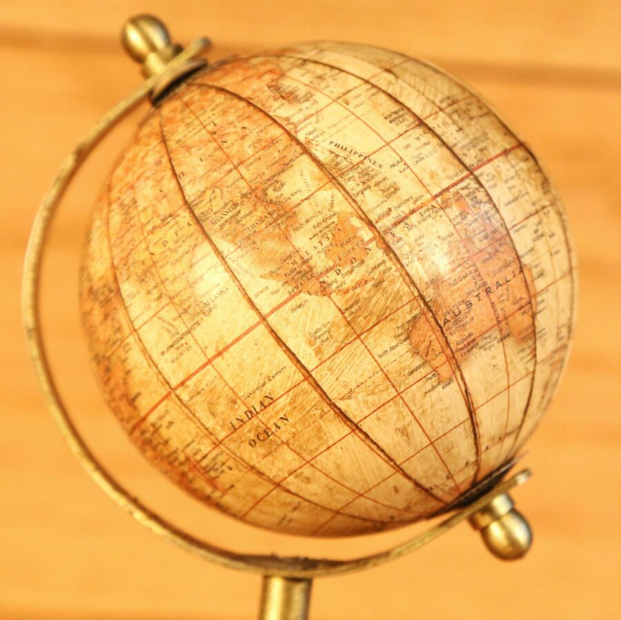 Lampe unique Art Nouveau globe terrestre – Image 5