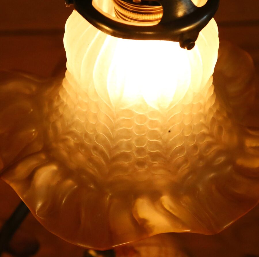 Lampe unique Art Nouveau globe terrestre – Image 6