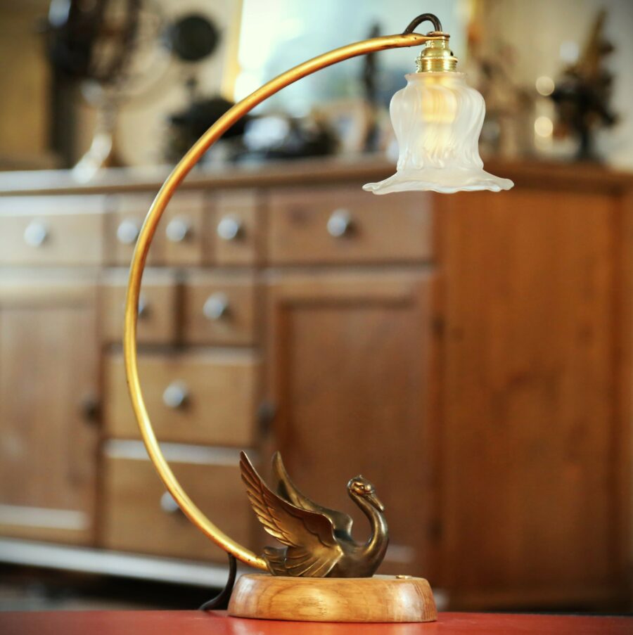Création lampe Art Déco statue cygne – Image 3
