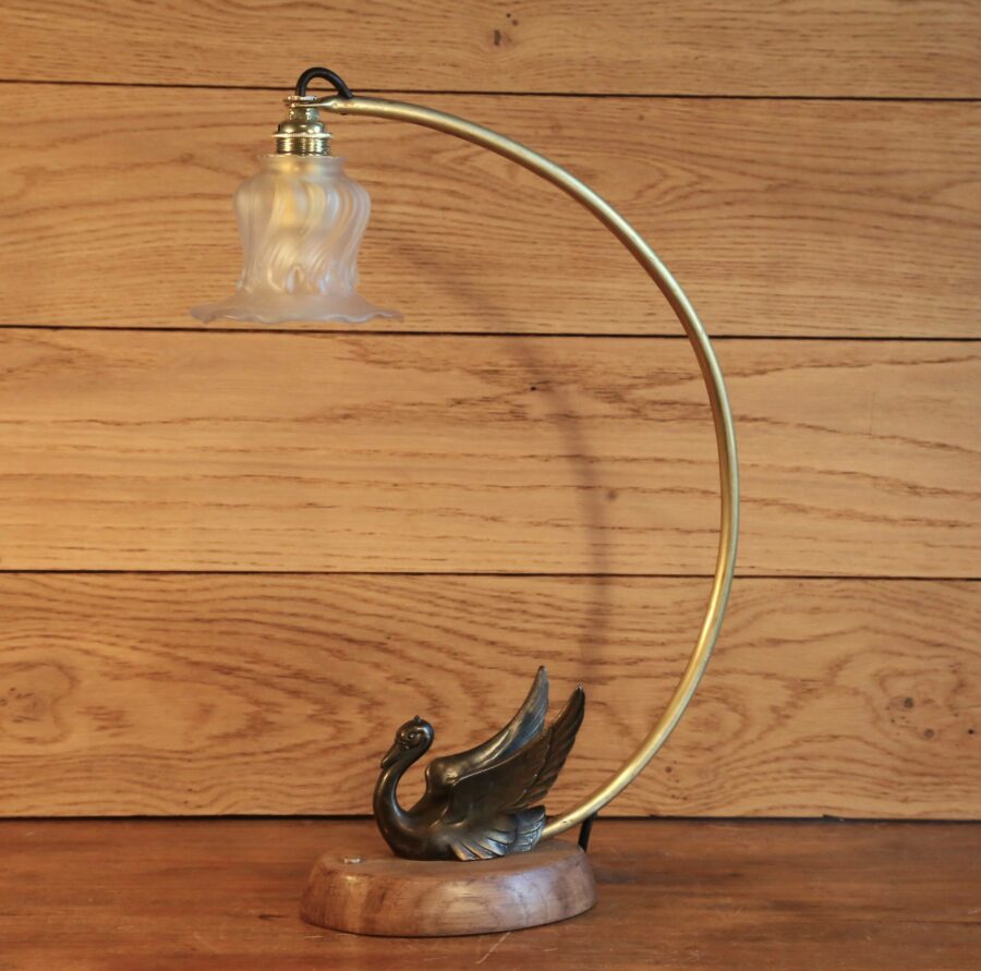 Création lampe Art Déco statue cygne – Image 8