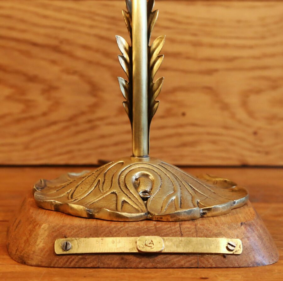 Lampe unique Art Nouveau laiton et bronze – Image 8