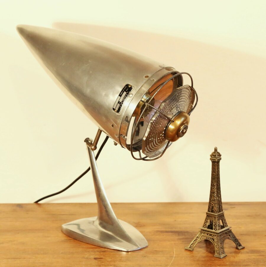 Lampe unique aviation vintage style Art Déco et Streamline