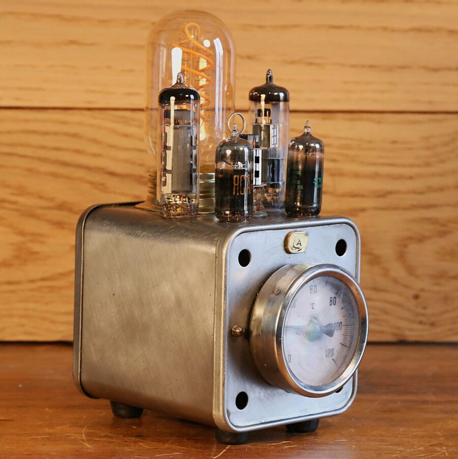 Lampe unique Steampunk transformateur – Image 6