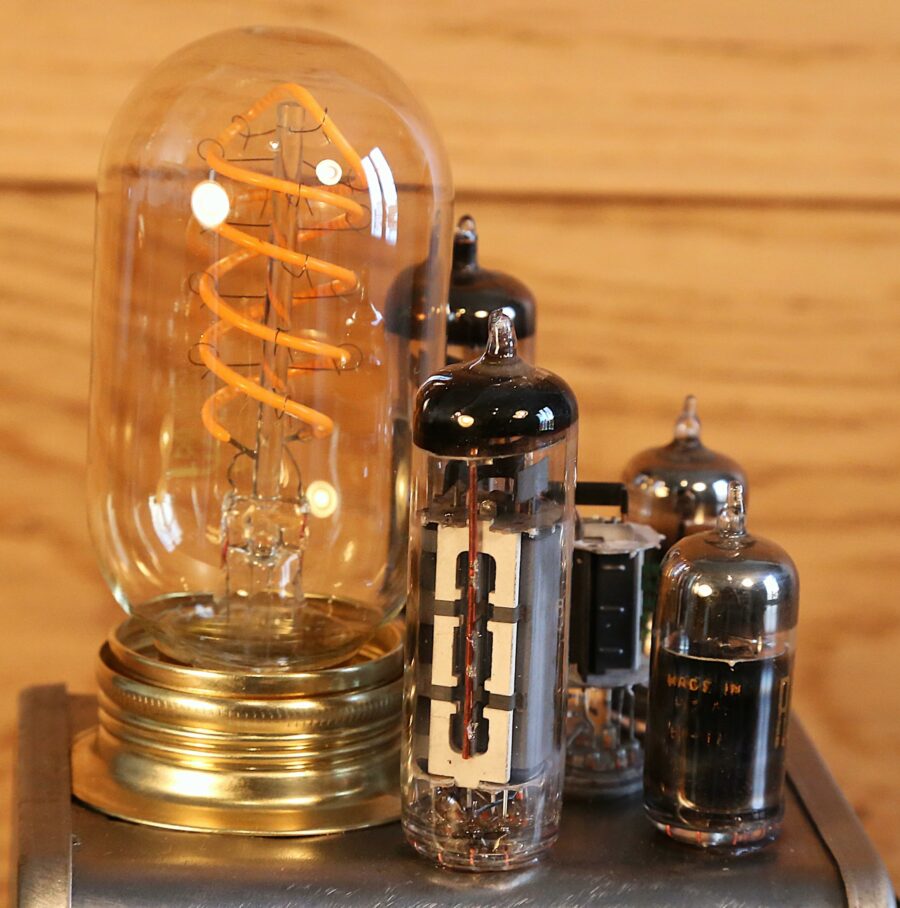 Lampe unique Steampunk transformateur – Image 7