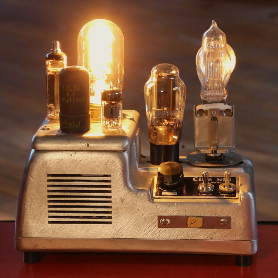 Lampe unique Steampunk vintage métal – Image 11