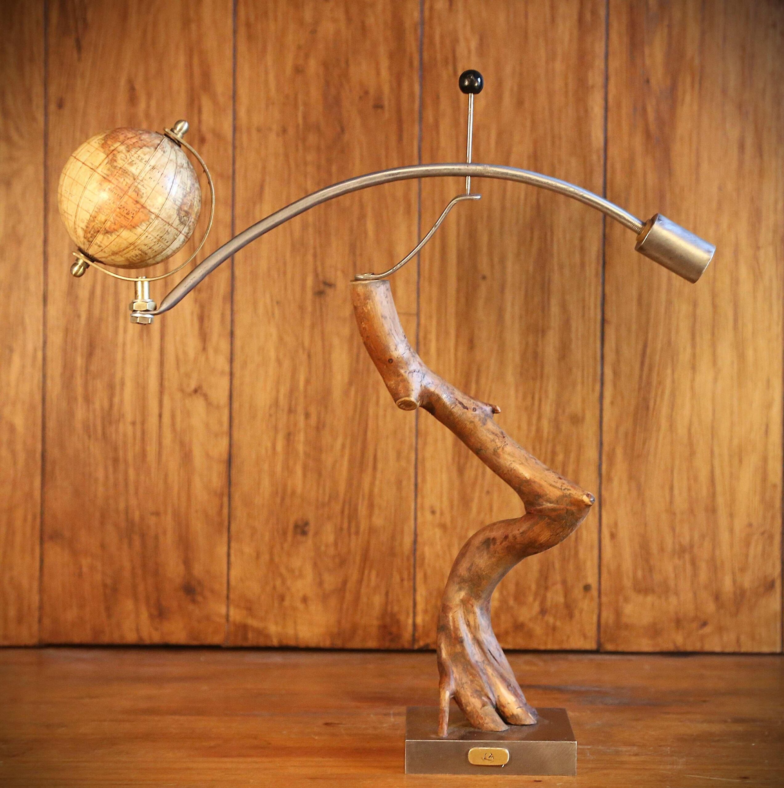 Sculpture mobile décoratif bois et métal – Image 9