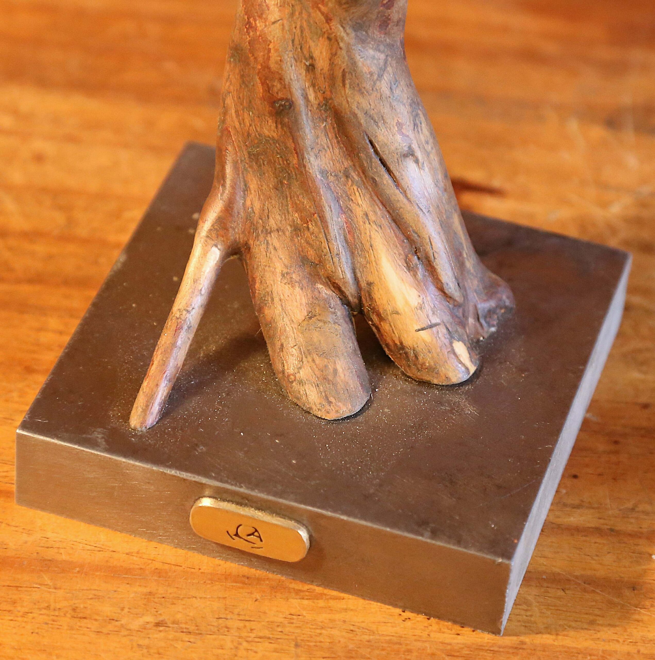 Sculpture mobile décoratif bois et métal – Image 4