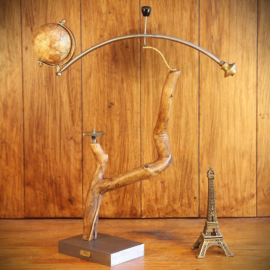 Sculpture mobile décoratif bois et métal